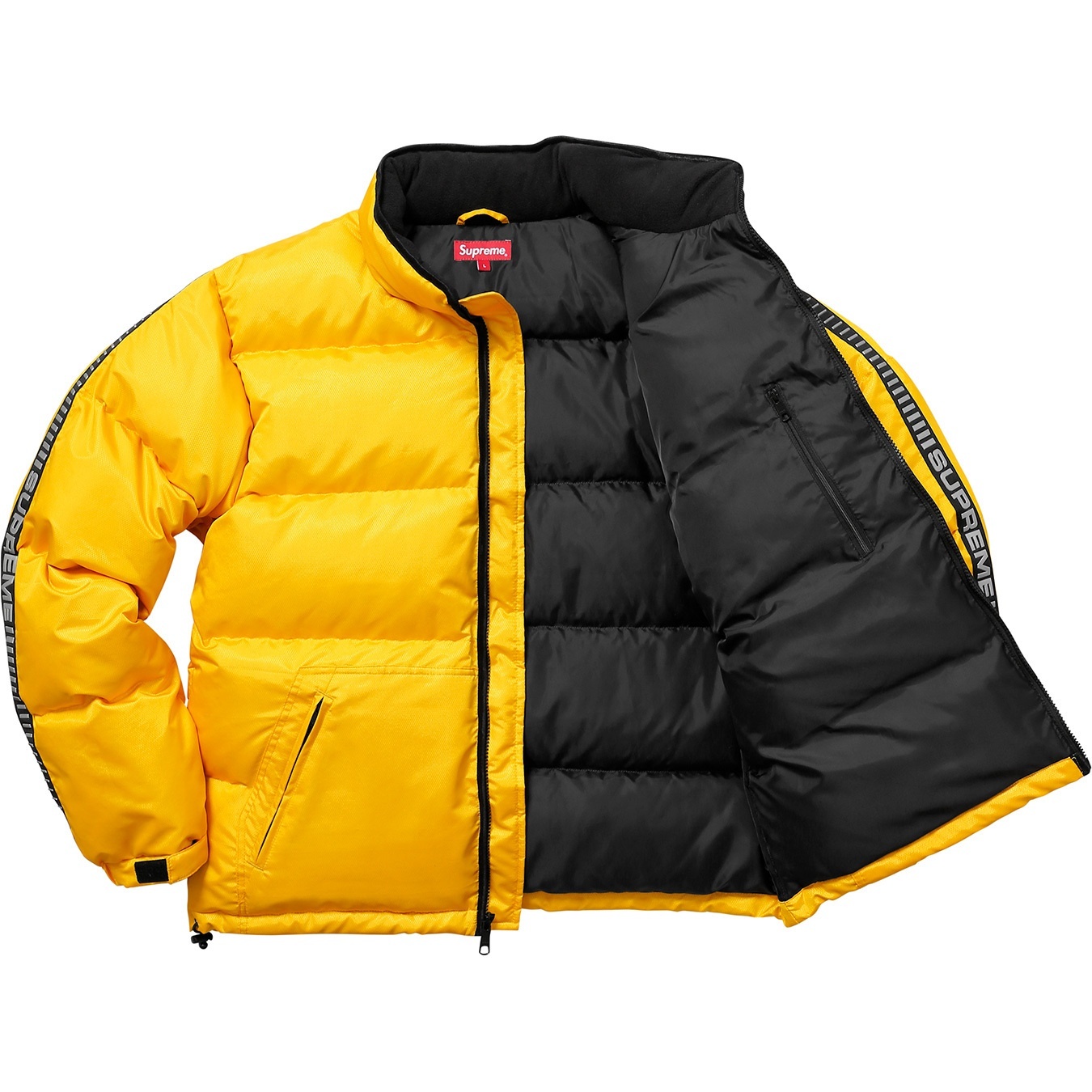 Reflective Sleeve Logo Puffy Jacket view 16